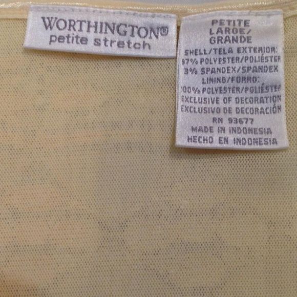 Vintage Worthington Petite Stretch Lace Blouse - Picture 2 of 4